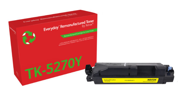 006R04815 Everyday Remanufactured Everyday™ Yellow Remanufactured Toner by Xerox compatible with Kyocera TK-5270Y, Standard capacity