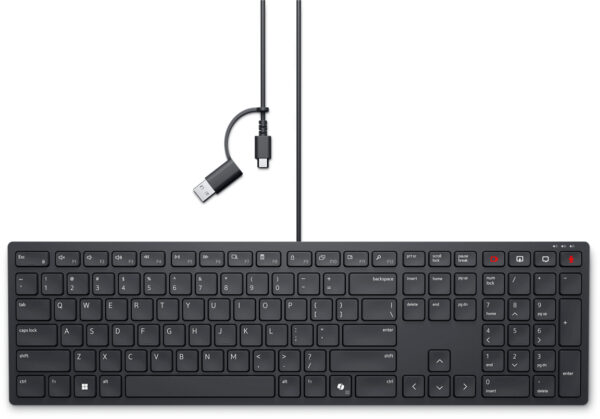 580-BBSX DELL KB525C keyboard Office USB QWERTY US International Black